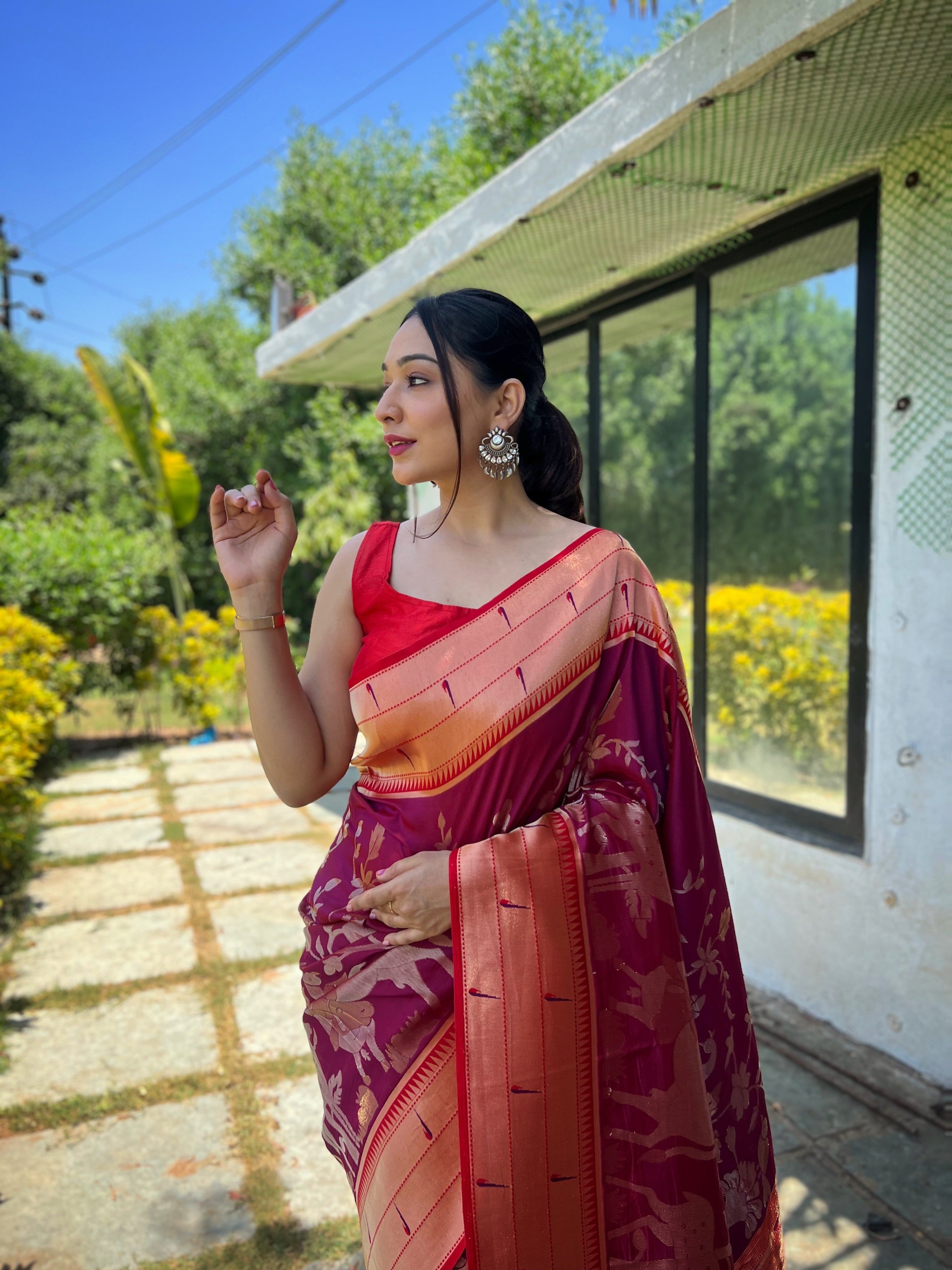 WINE Silk SAREE