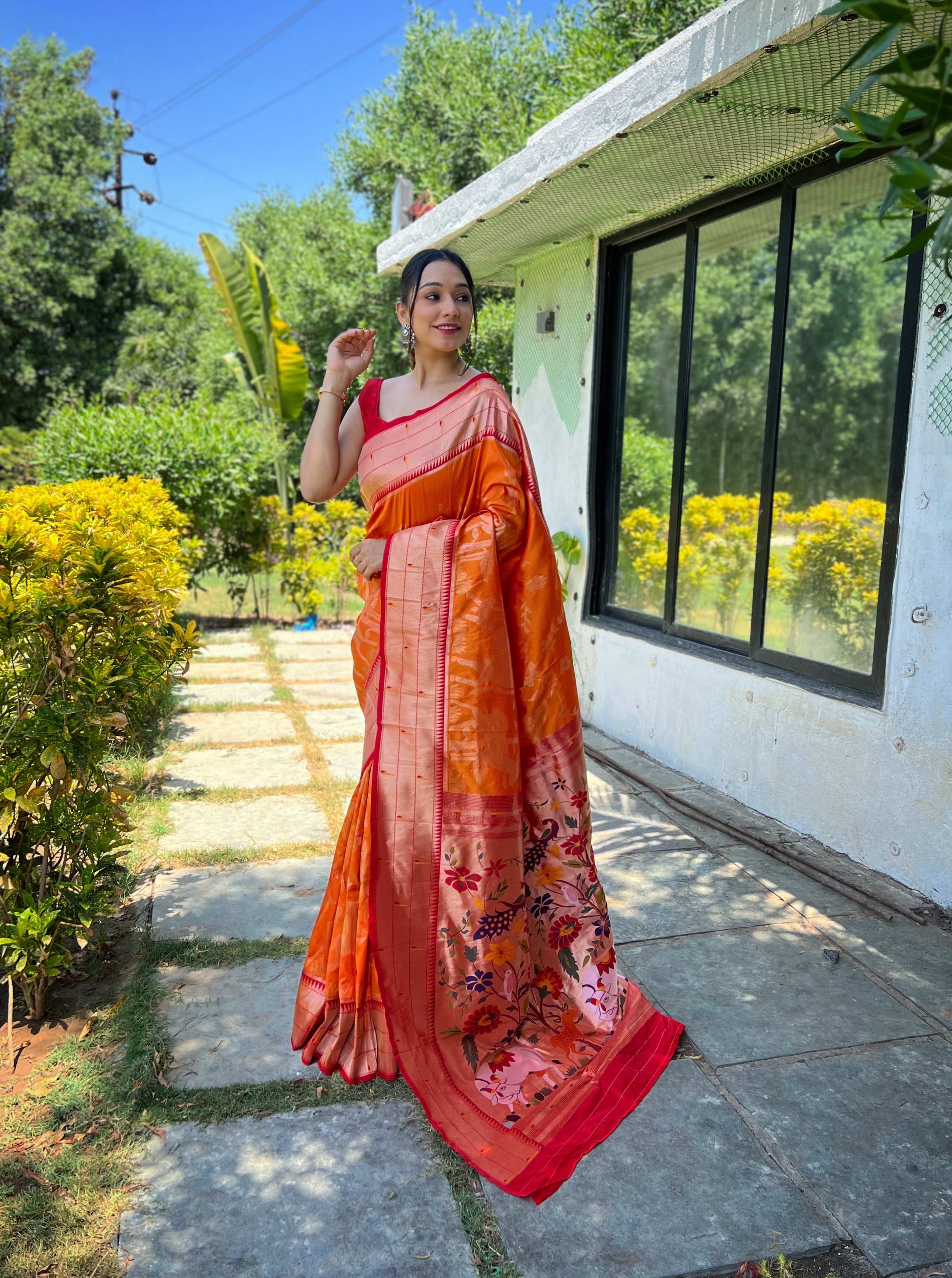 YELLOW Silk SAREE