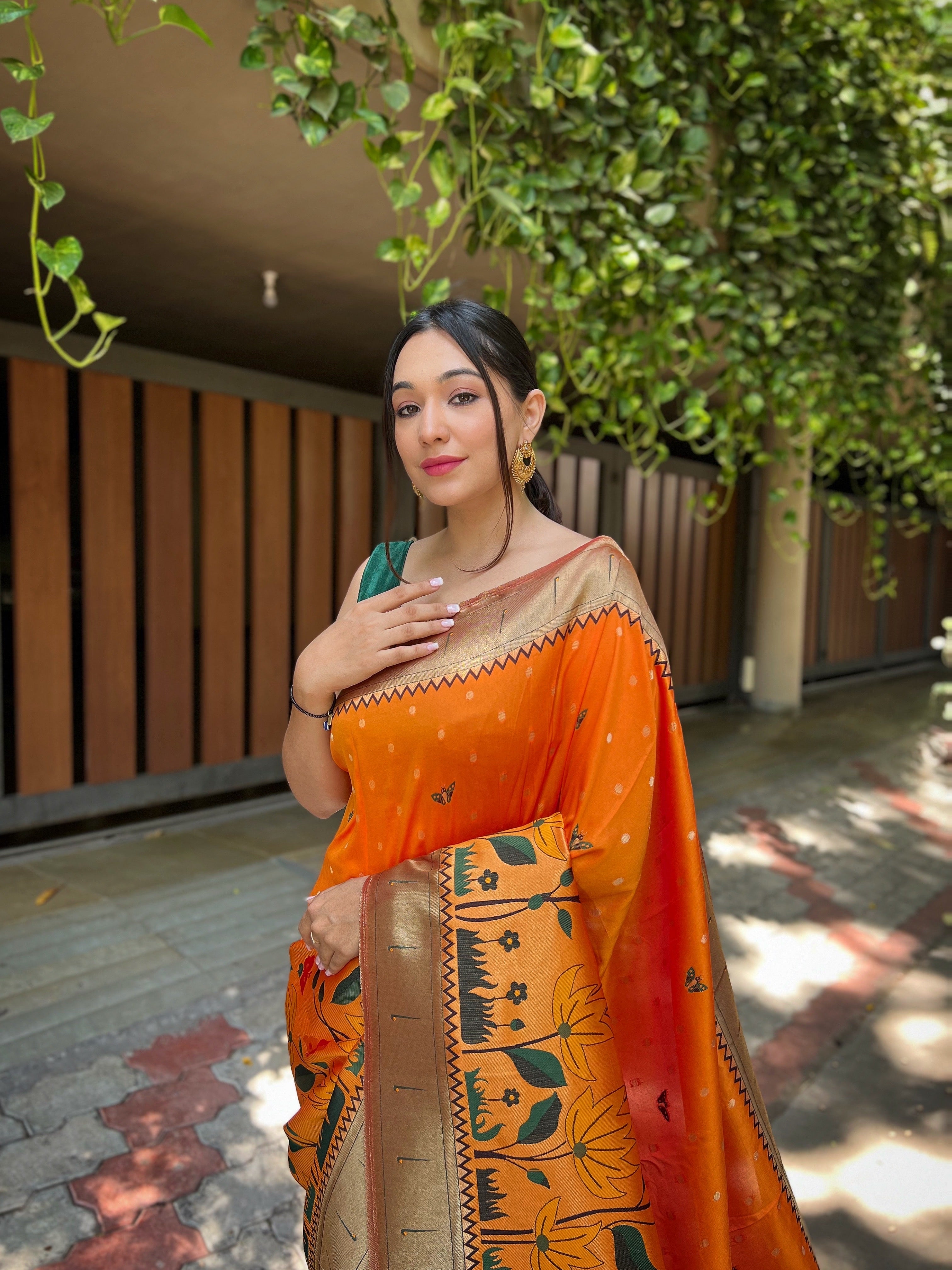 YELLOW Silk SAREE