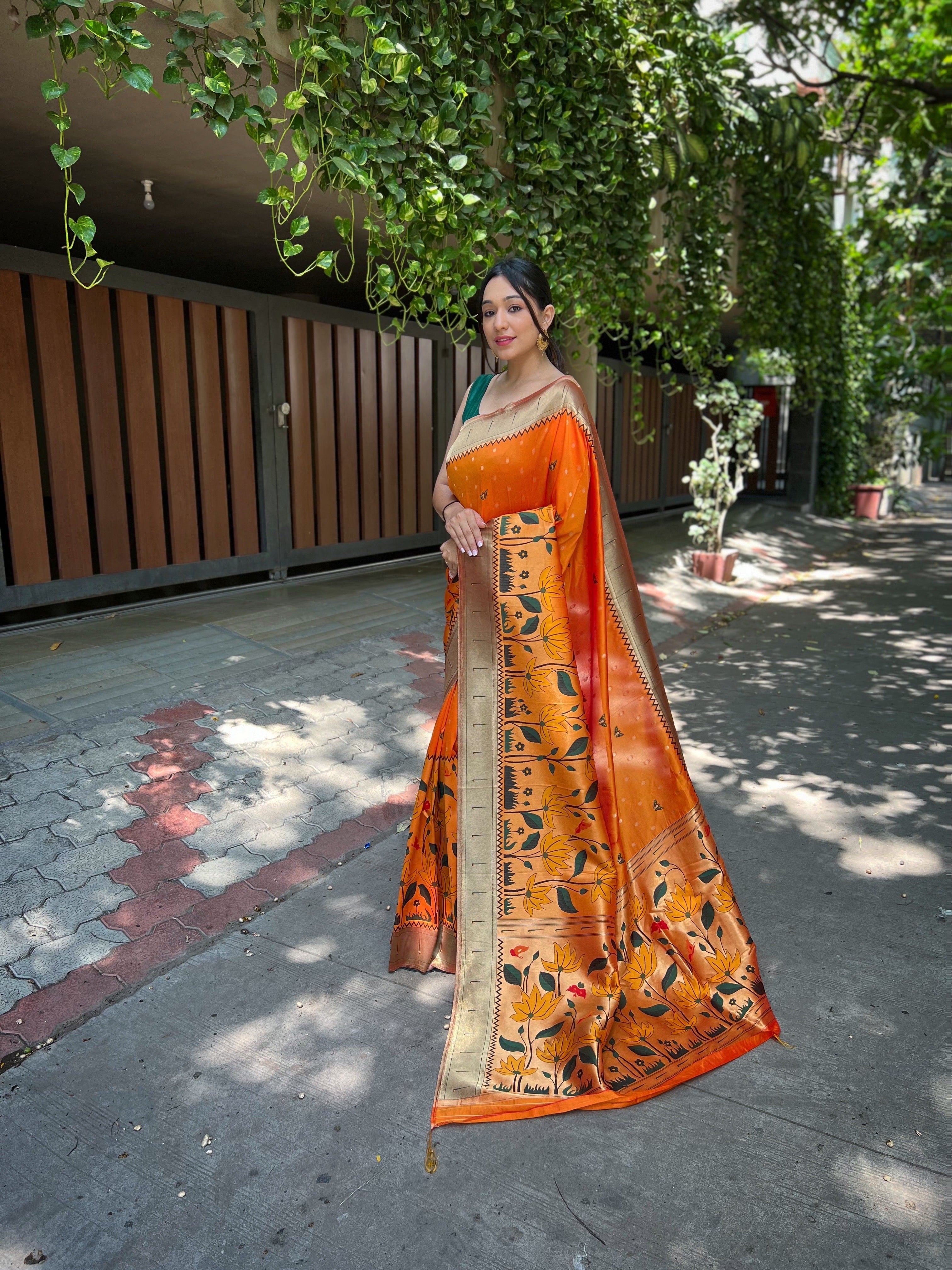 YELLOW Silk SAREE