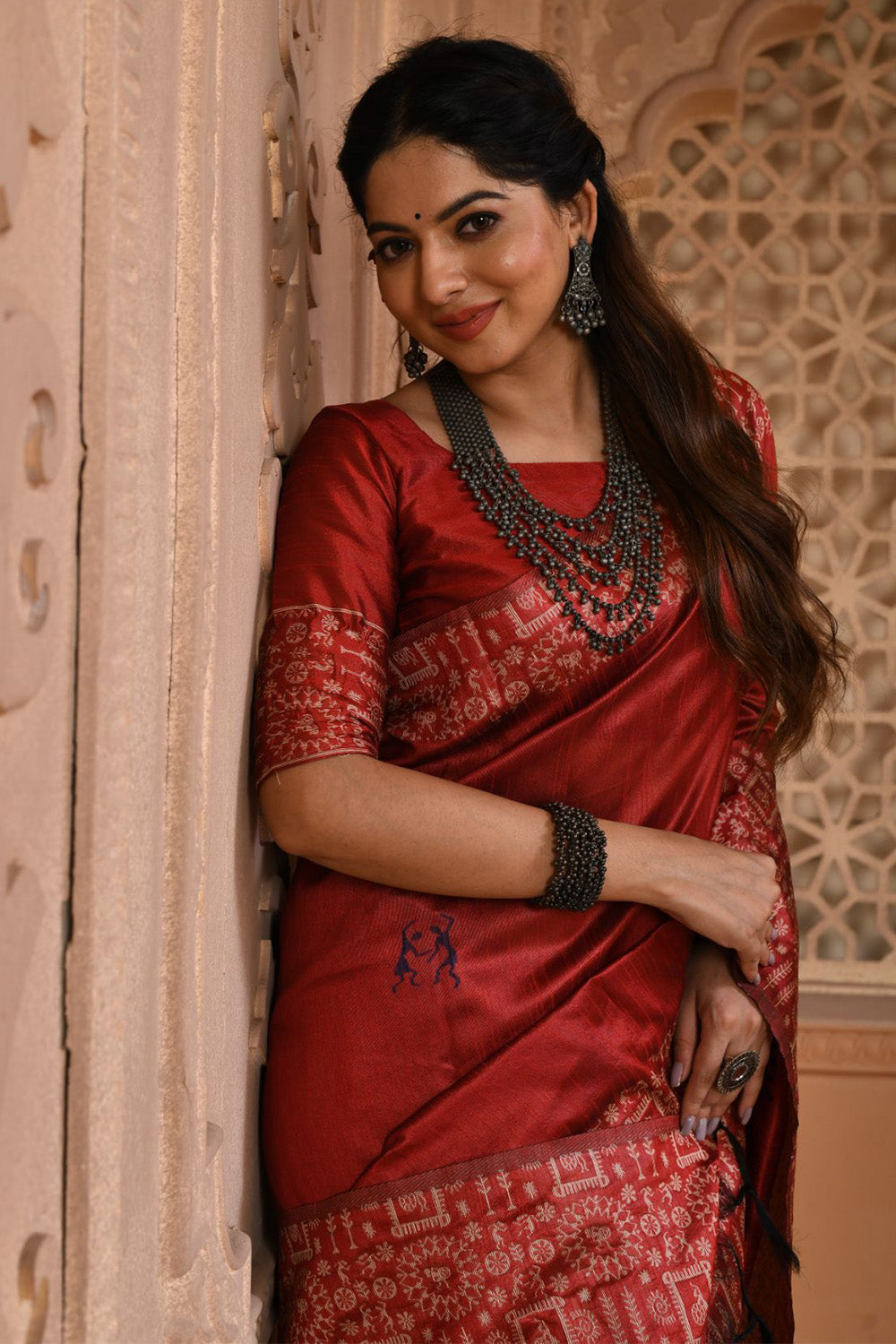 Red Raw Silk Saree