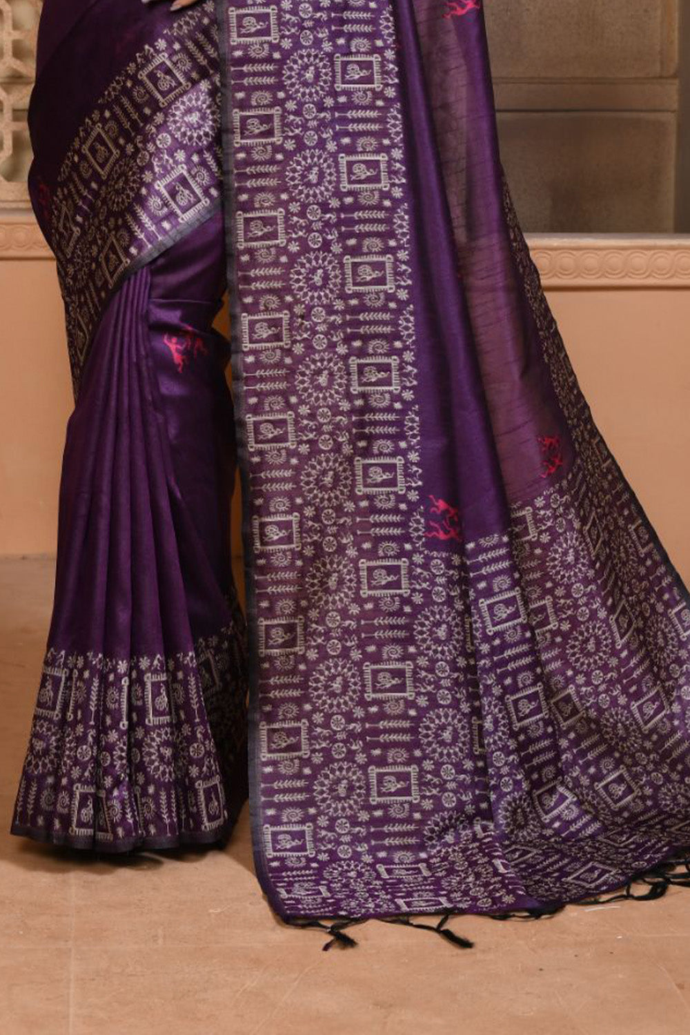 Purple Raw Silk Saree