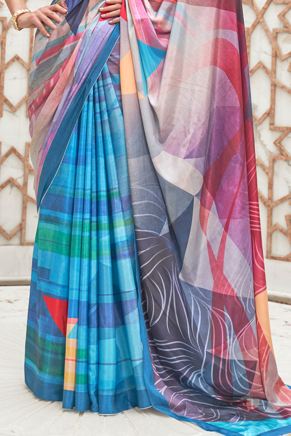 Buy Light Blue Kanjivaram Saree Nitaraa