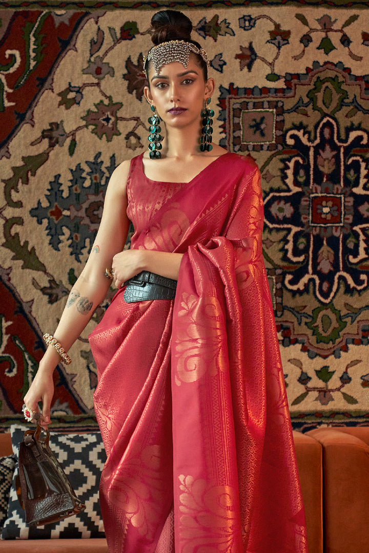 Buy Crimson Blue Kanjivaram Soft Silk Saree - House Of Elegance – House Of  Elegance - Style That Inspires