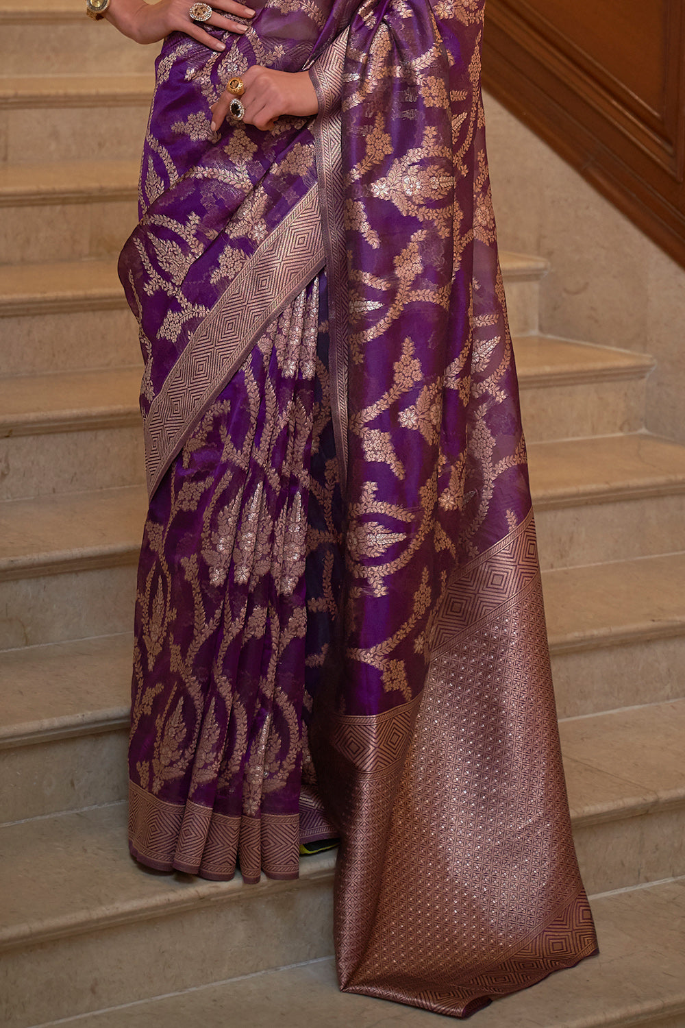 Buy Lilac Purple Kanjivaram Saree Nitaraa