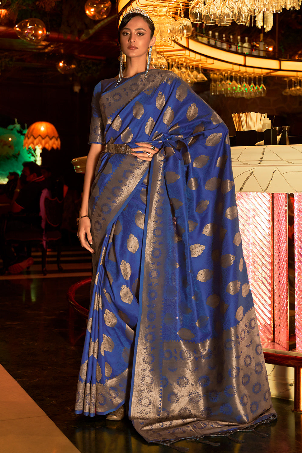 Buy Turquoise Blue Paithani Silk Saree Nitaraa