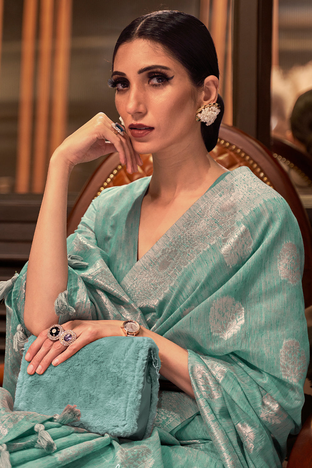 Buy Jade Green Silk Saree Nitaraa