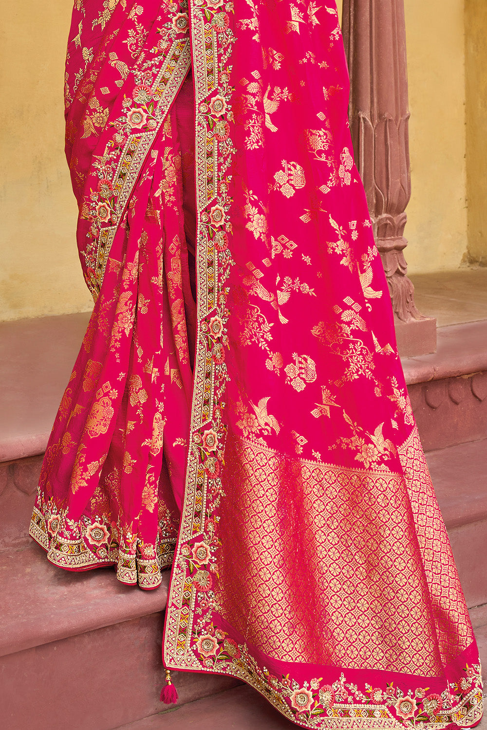Special Pink Dola Silk Saree