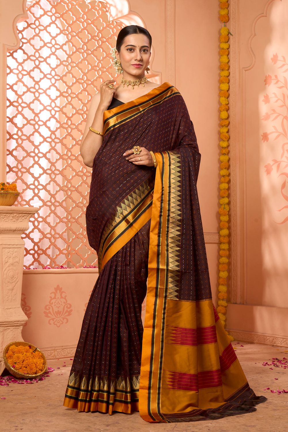 Buy Ocean Blue Soft Silk Saree With Blouse Piece Nitaraa