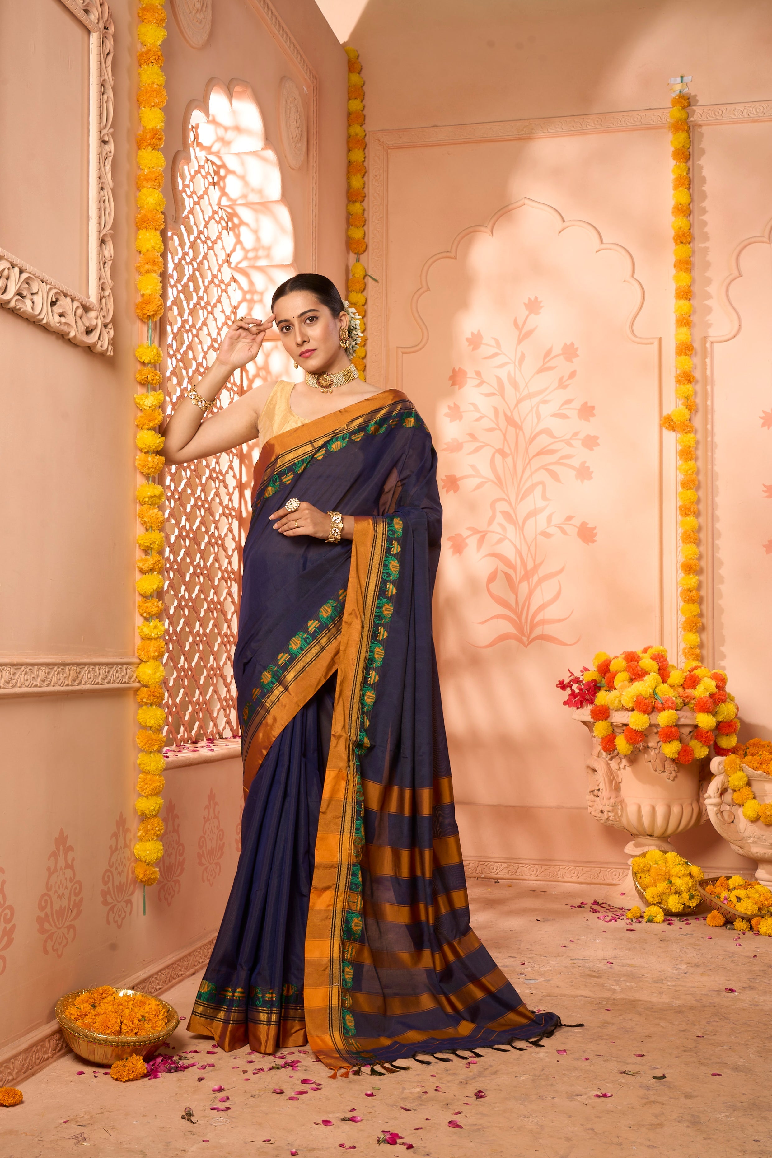 Buy Cerulean Blue Patola Saree Nitaraa