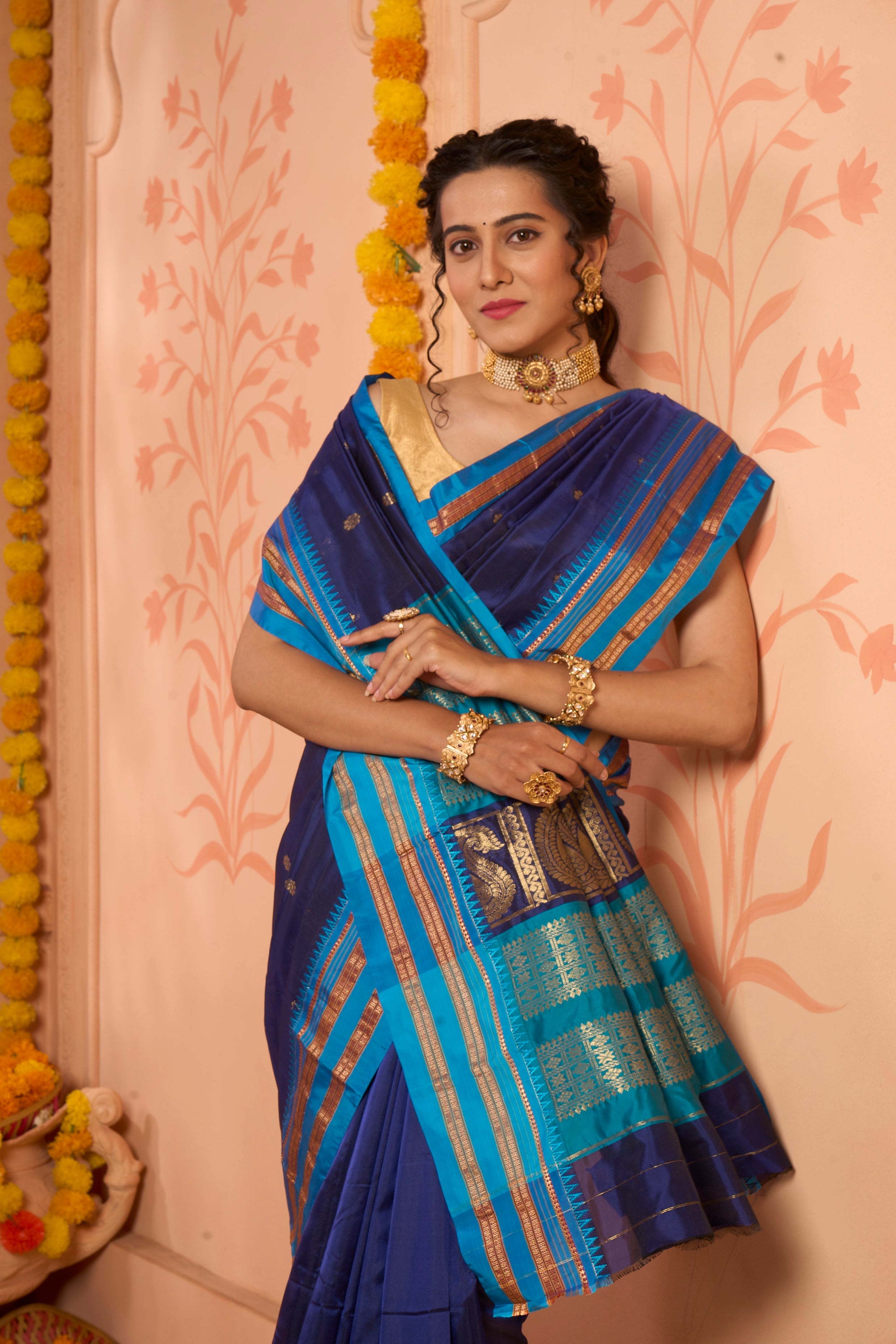 Buy Tan Brown Banarasi Saree Nitaraa