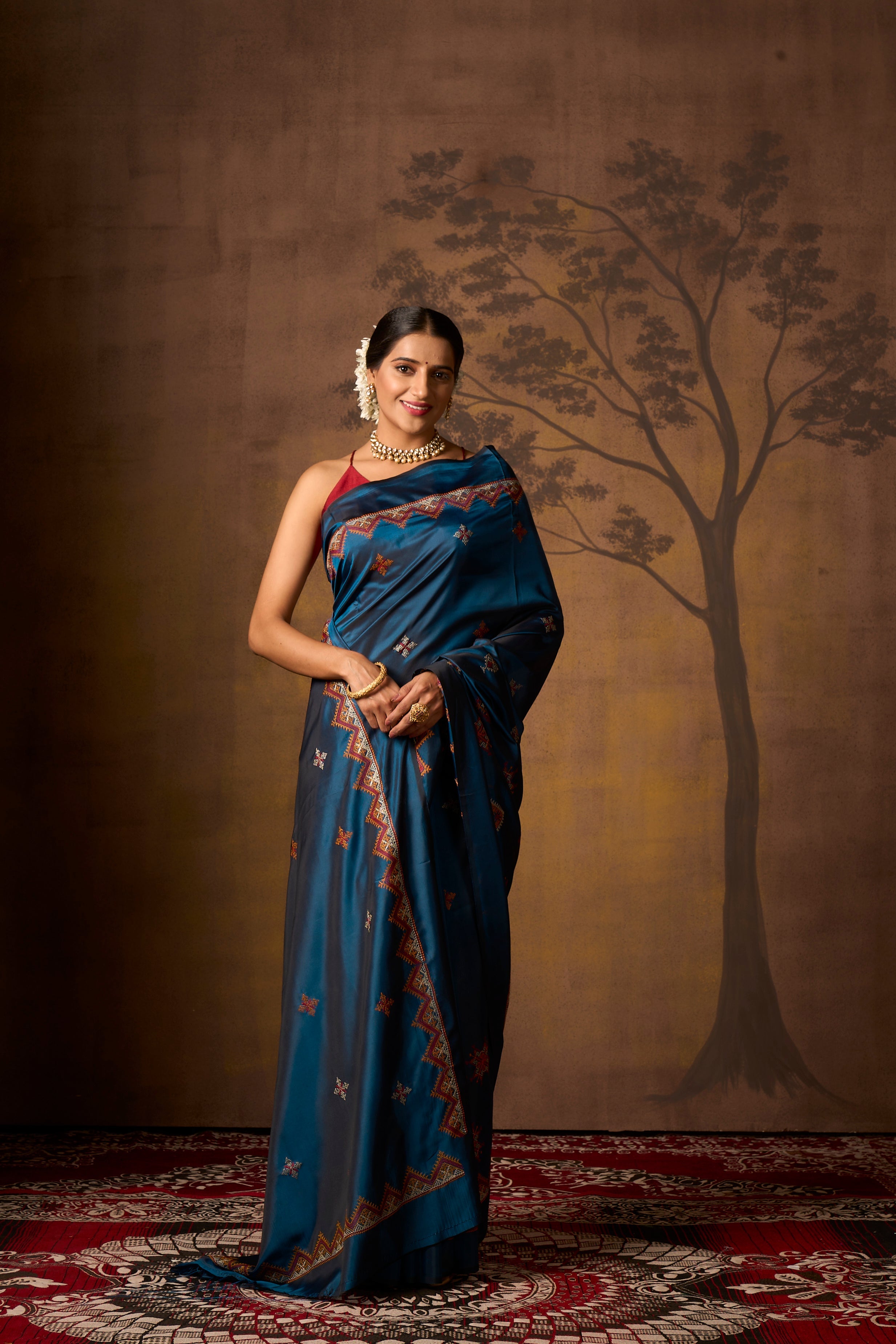 Buy Aqua Green Designer Saree Nitaraa