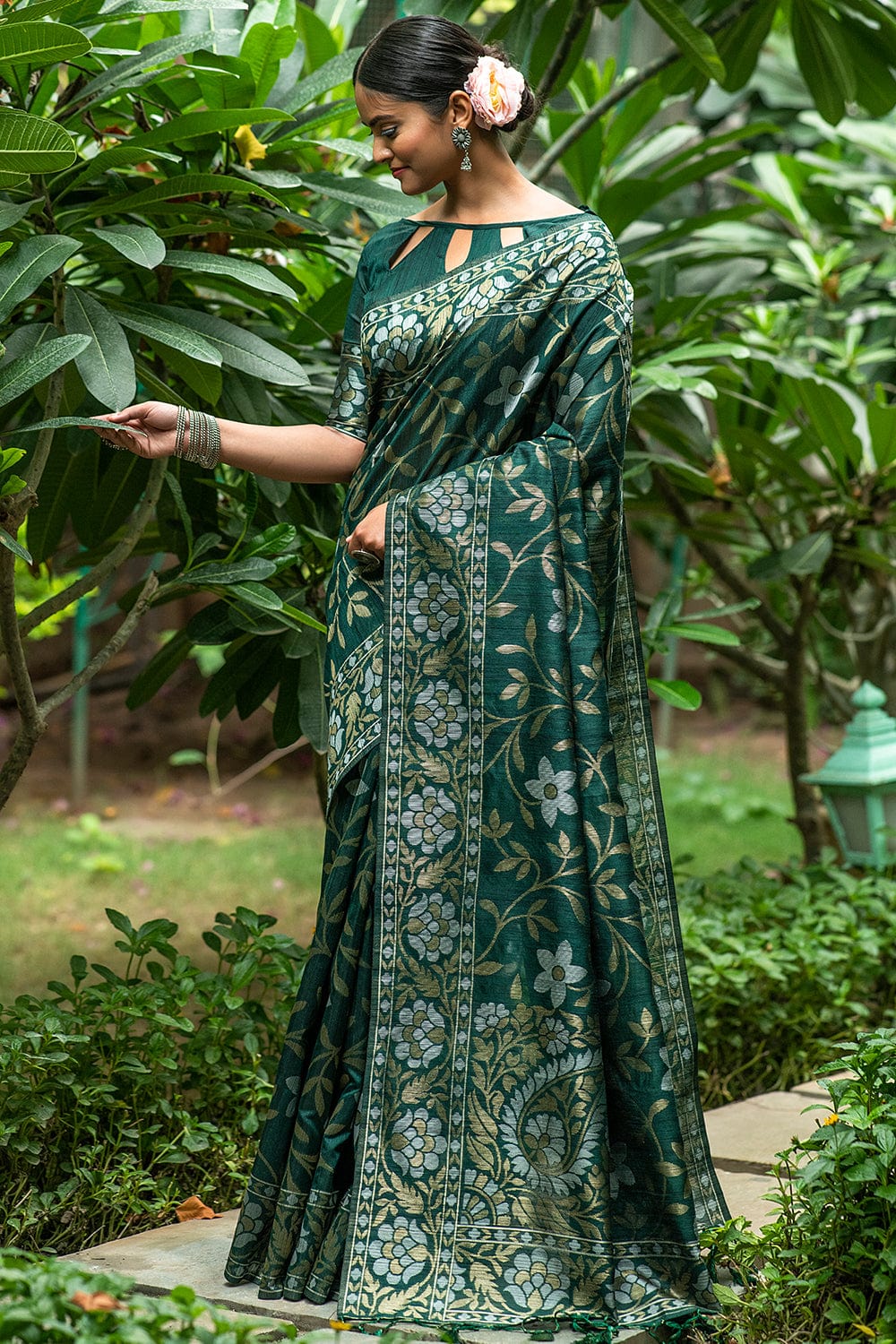 Buy Light Green Chikankari Saree Nitaraa